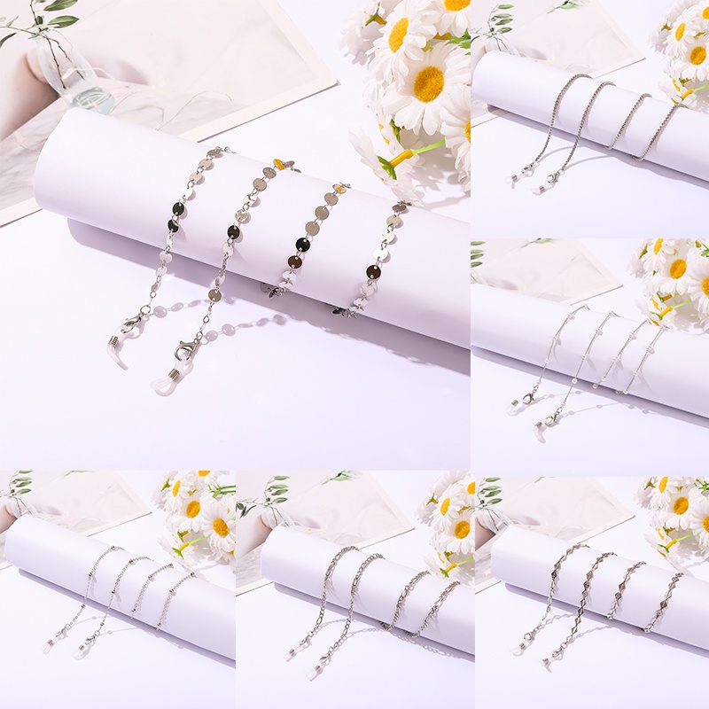 Dây đeo kính chống trượt đa năng màu bạc