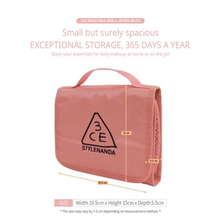 Túi đựng mỹ phẩm 3ce Wash Bag Small Đen Hồng