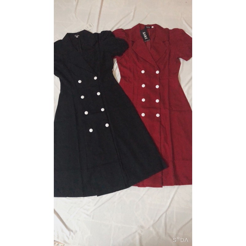 [ Ảnh + video Thật] Đầm Vest Xoè Nhẹ  Tay Ngắn Phối Nút Chất Mát Kg Nhăn Đầm Váy Dạ Hội Công Sở Du Lịch 40-70kg | BigBuy360 - bigbuy360.vn