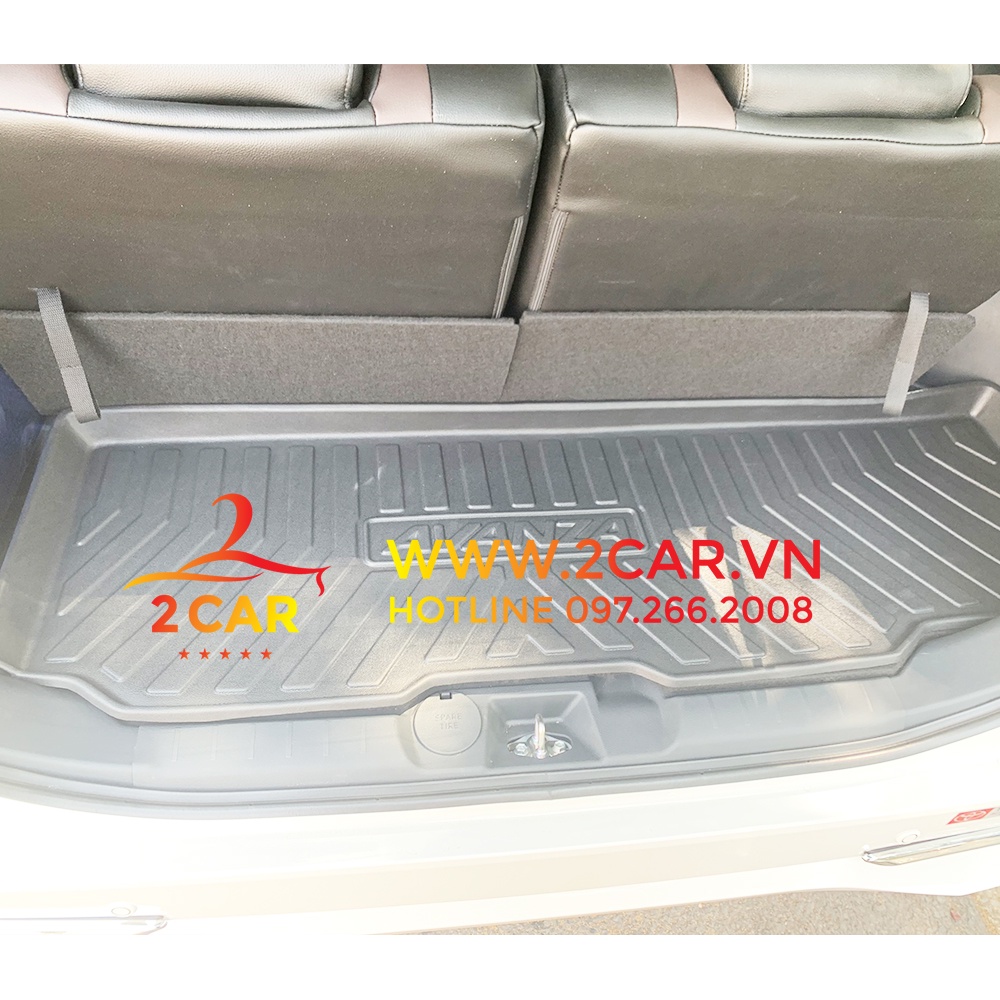 Lót cốp sau xe Toyota AVANZA 2022 2023 2024 chất liệu nhựa dẻo không mùi, không thấm nước LCN-TO002