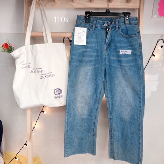 Jeans 2hand lưng cao