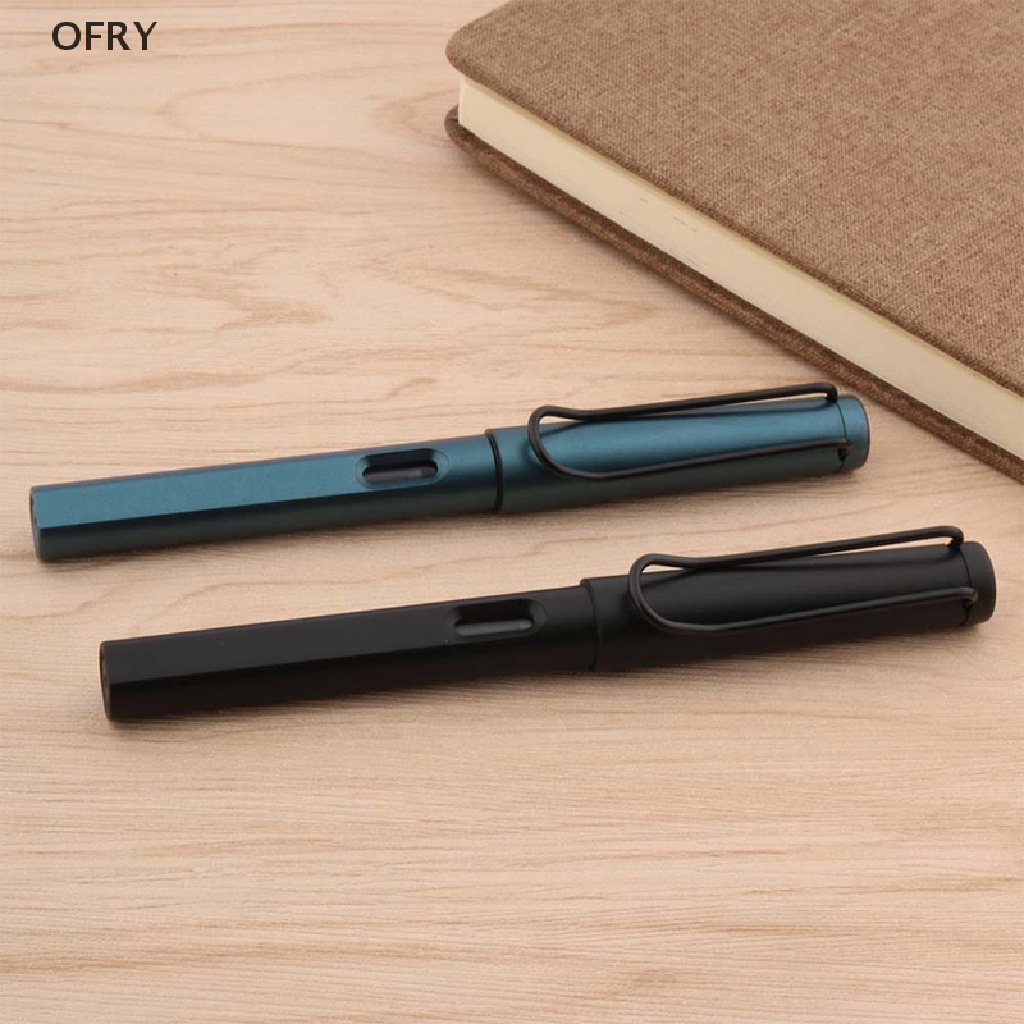 OF Dark Grey Fountain Pen Clip Plastic Ink Pens Stationery School Office Supplies RY