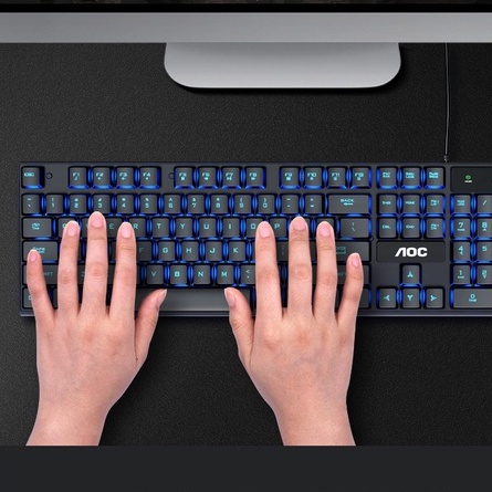 Bàn phím máy tính  AOC KB121, Bàn Phím cơ gaming Chuyên mọi tựa Game Đèn LED 7 Màu Cực Đẹp , Bảo Hành 12 Tháng