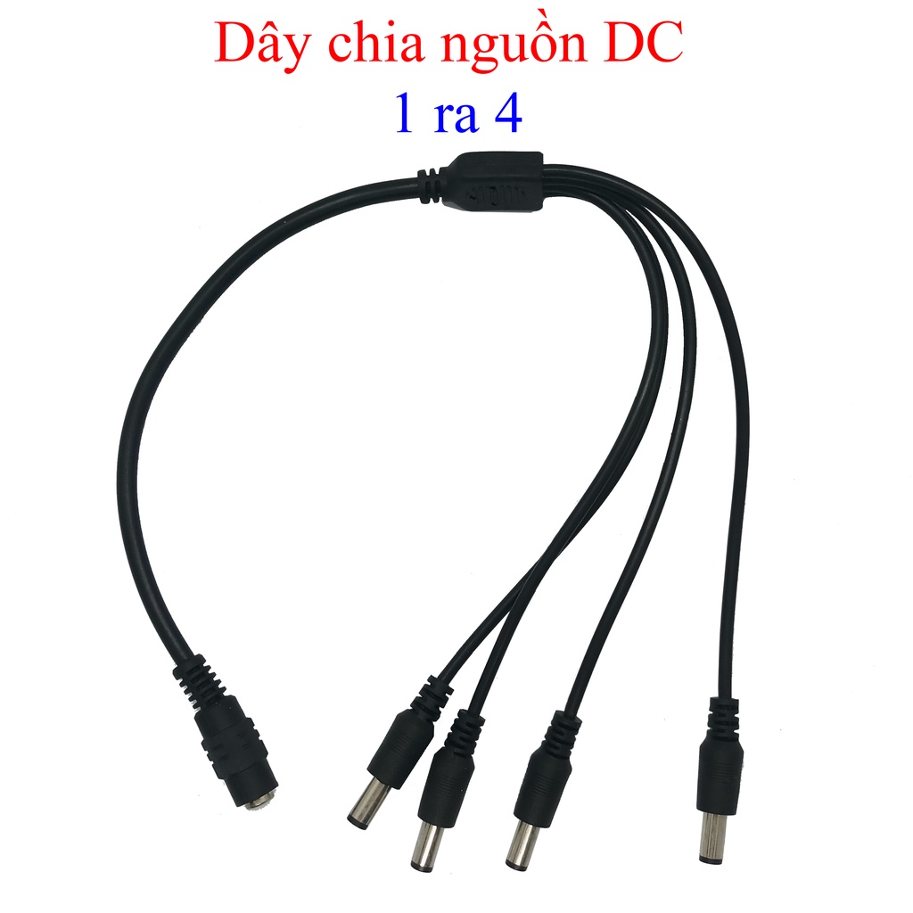 Dây chia nguồn Camera 1 ra 4,cáp chia nguồn camera xịn