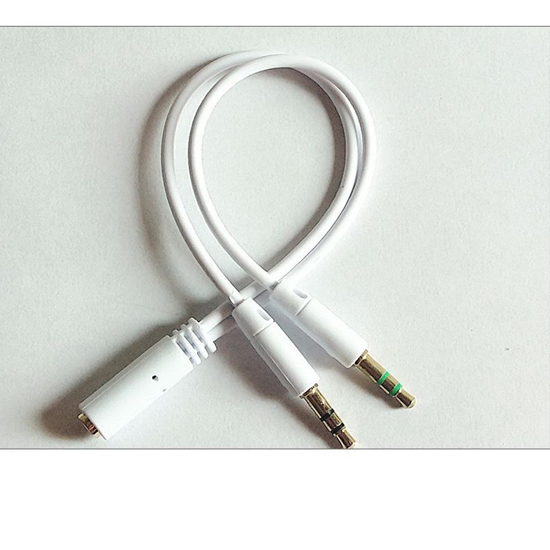 Cáp chuyển đổi âm thanh từ 1 Jack sang 2 Jack tách Mic và Loa cho PC