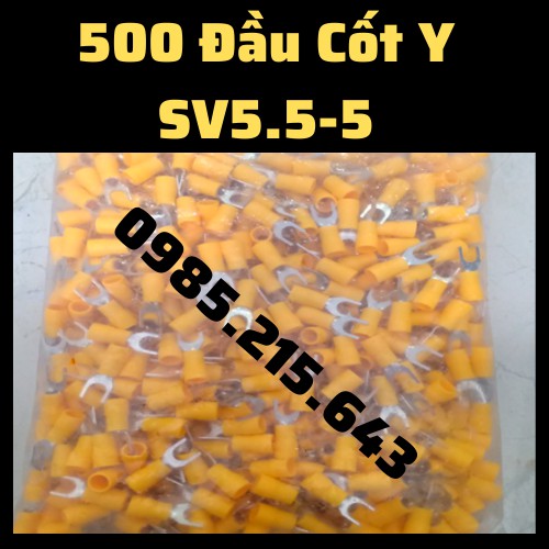 500 Đầu cos chữ Y SV5.5-5, cốt chẻ 5.5-5, đầu cos dây điện, y5.5-5