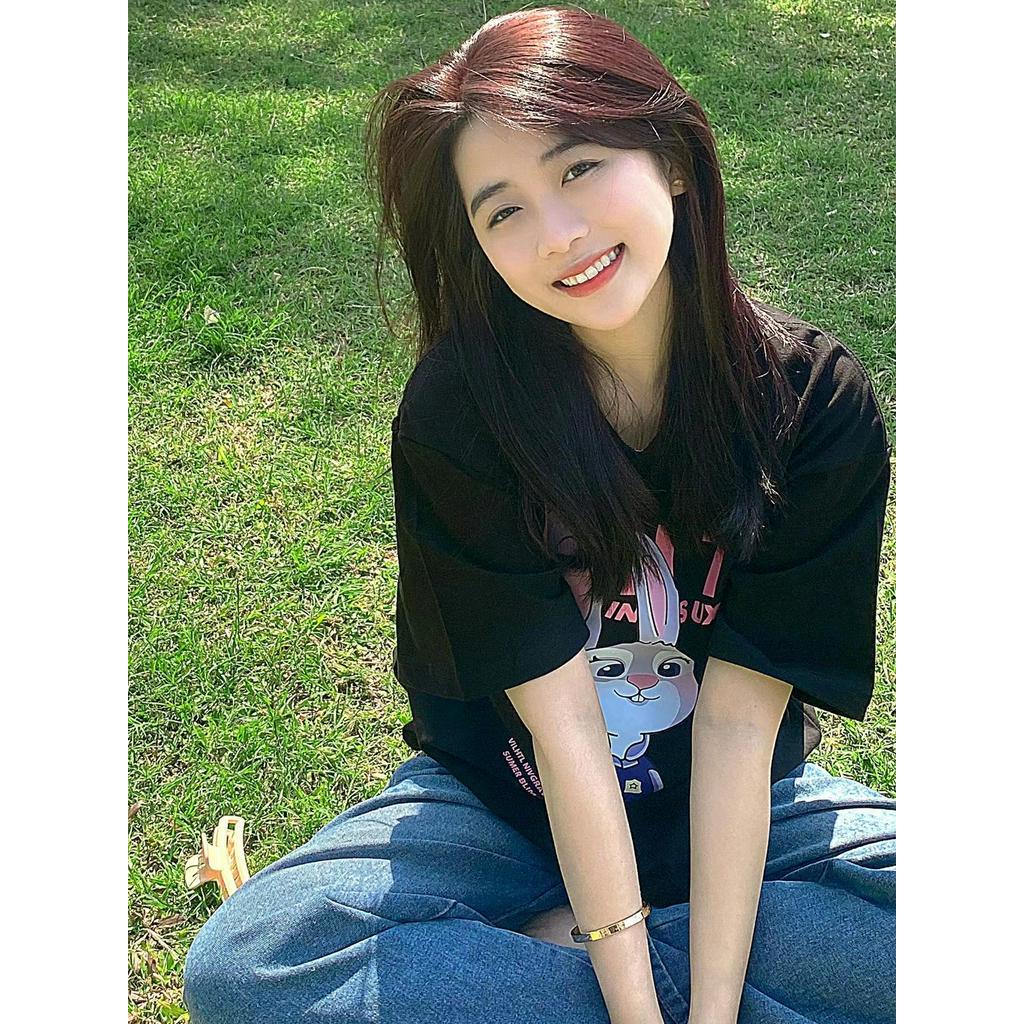 Áo Thun Cotton Ngắn Tay In Hoạt Hình Thời Trang Cá Tính 61324