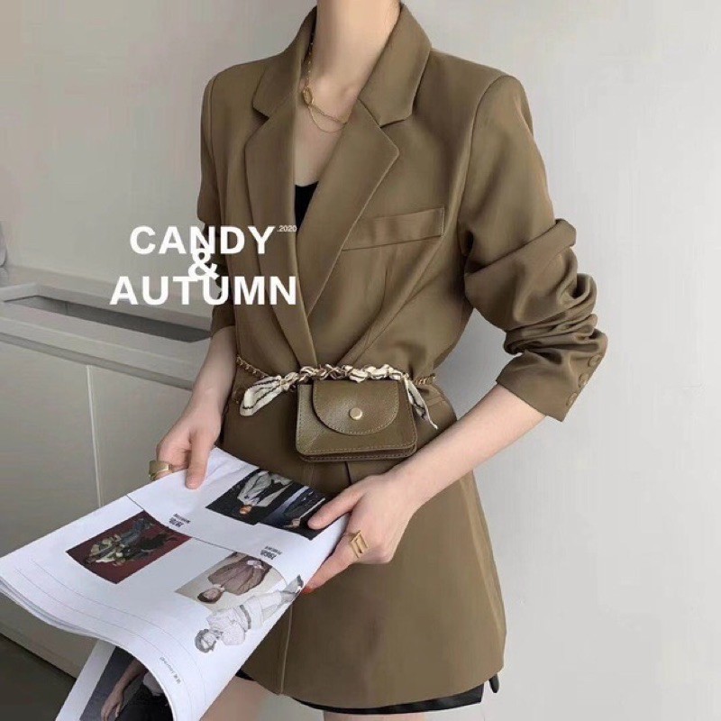 (VIDEO) ÁO KHOÁC NỮ ÁO BLAZER KÈM TÚI MINI 3 MÀU