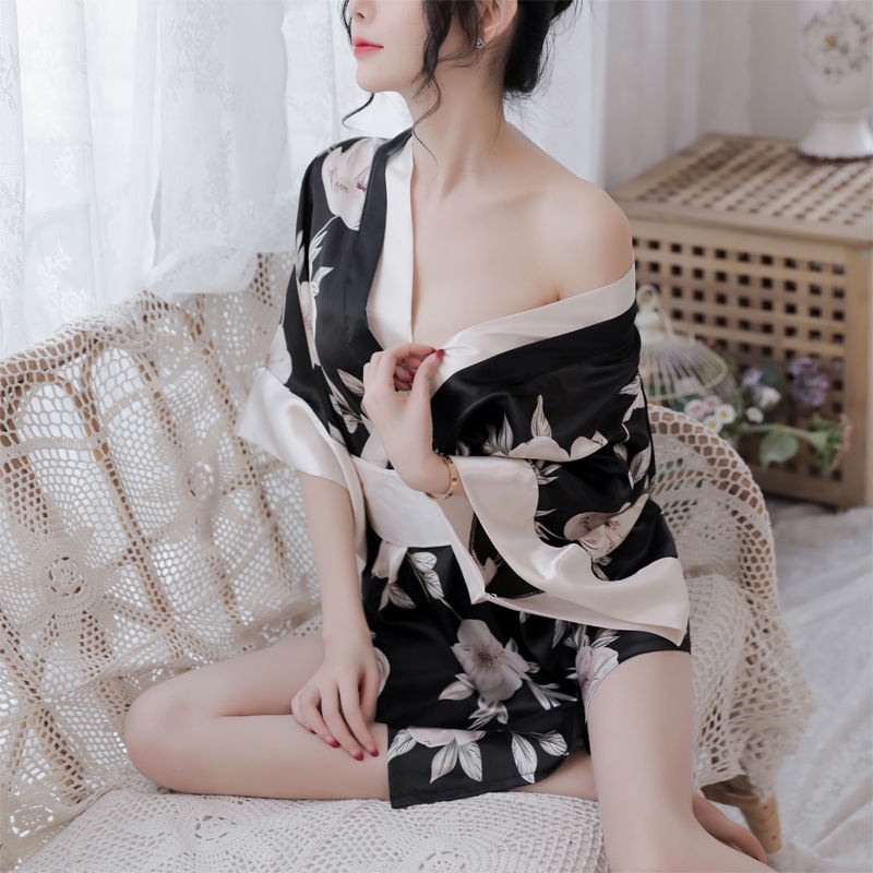 Áo Choàng Ngủ Kimono Trong Suốt Gợi Cảm