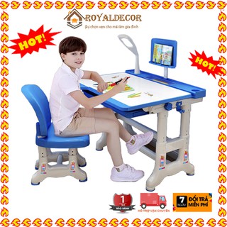 Bàn Học Sinh Đa Năng Thông Minh Phù Hợp Bé 3-15 Tuổi Điều Chỉnh Được Cao Thấp, Độ Nghiêng Của Mặt Bàn - Có 2 Màu