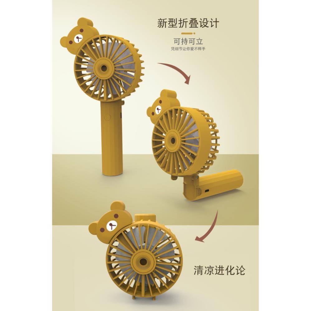 QUẠT PHUN SƯƠNG CẦM TAY ĐỂ BÀN - Quạt Mini Tích Điện Phun Sương Hơi Nước Tạo Ẩm 800mAH - Hàng Cao Cấp Chất Lượng | BigBuy360 - bigbuy360.vn