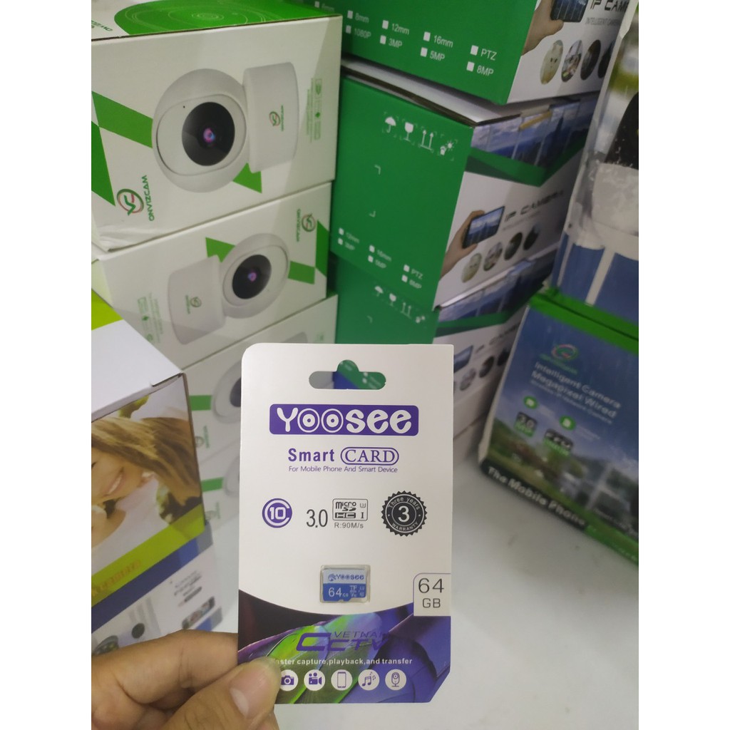 Thẻ nhớ Micro SDHC Yoosee 64G chuẩn U3 tốc độ 80MB/S, Chuyên dùng cho tất cả các loại Camera