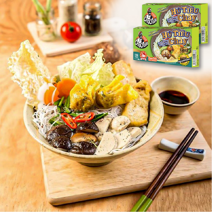 Viên Gia Vị Hủ Tiếu Chay Ông Chà Và Gold 126gr (Nam Vang Vegetable Soup Cubes)