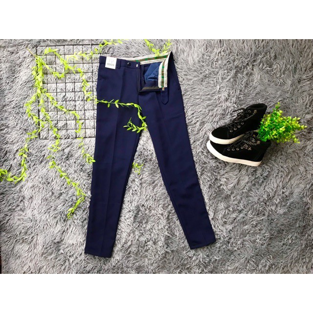 Quần Âu Nam MÀU XANH THAN Đẹp Kiểu Dáng Ôm Body Hàn Quốc Vải Mịn Co Dãn Chống Nhăn Không Bai Màu