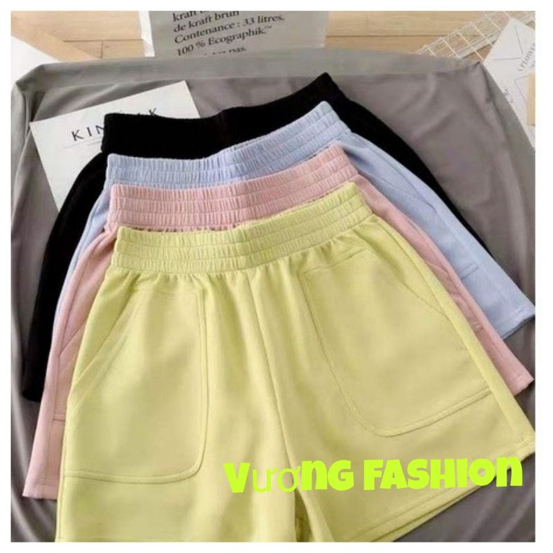 Quần short nữ nỉ da cá dày mịn, quần đùi nữ năng động dạo phố