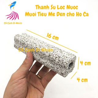 Thanh sứ lọc Muối Tiêu mè đen size 16x4 CM lọc nước hồ cá cảnh