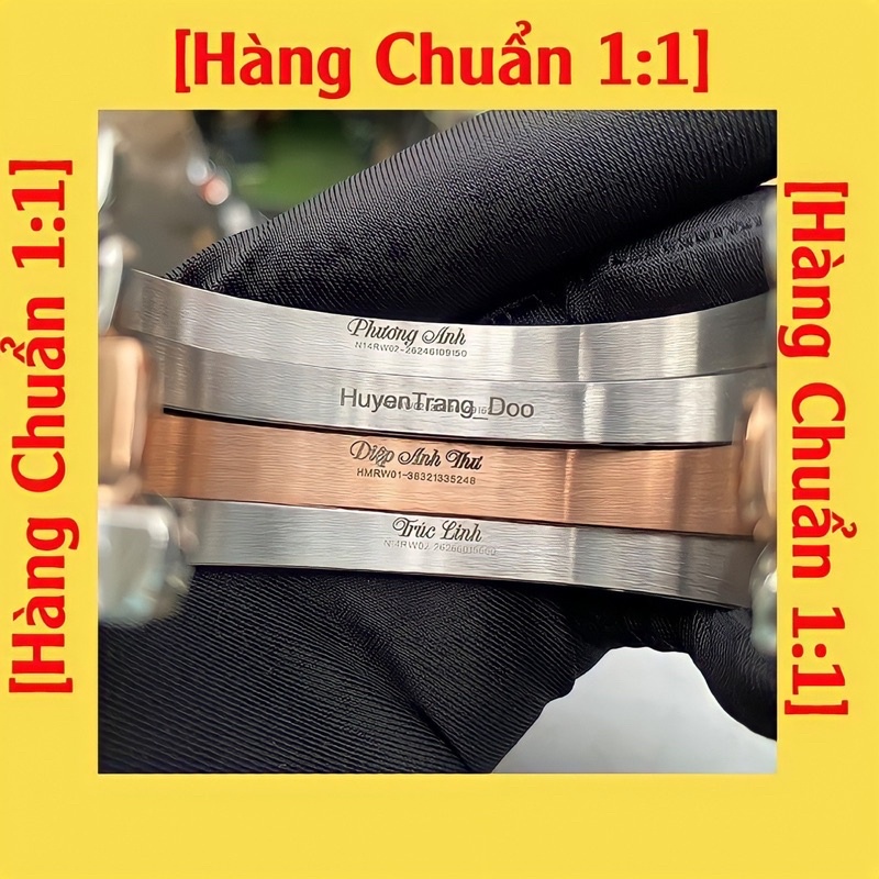 [HÀNG CHUẨN 1:1] Vòng tay Cuff DW Ver 2 Khắc Tên - Tặng kèm khắc icon miễn phí