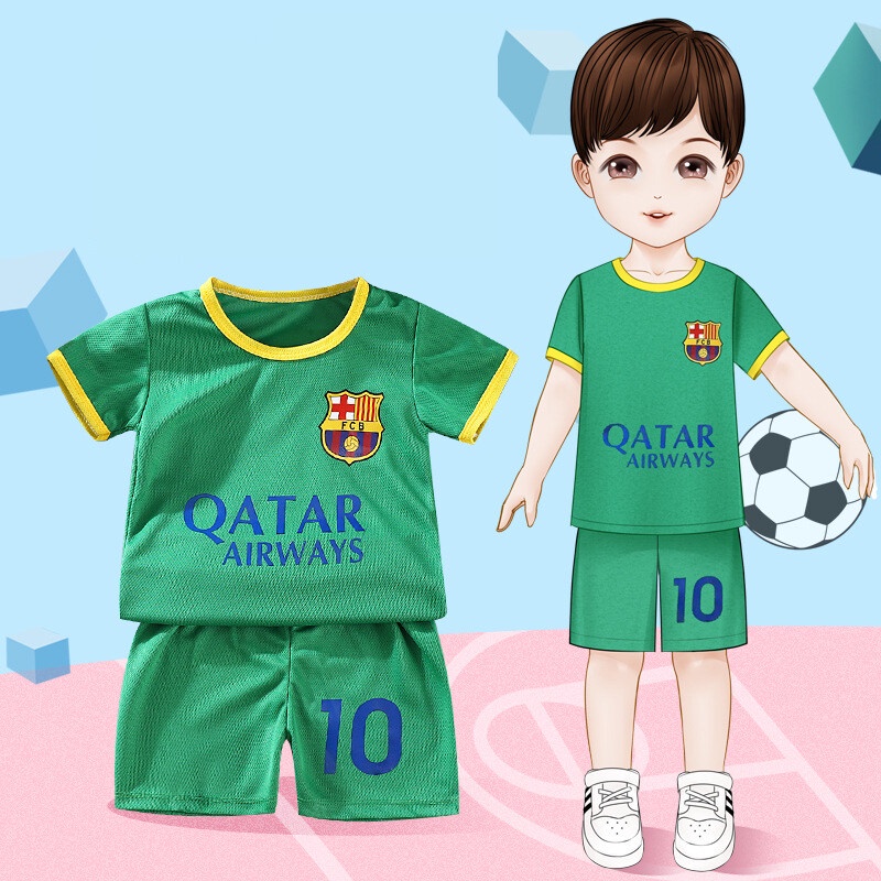 Bộ Đồ Đá Banh Ngắn Tay Thoáng Khí Dành Cho Bé 1-10 Tuổi