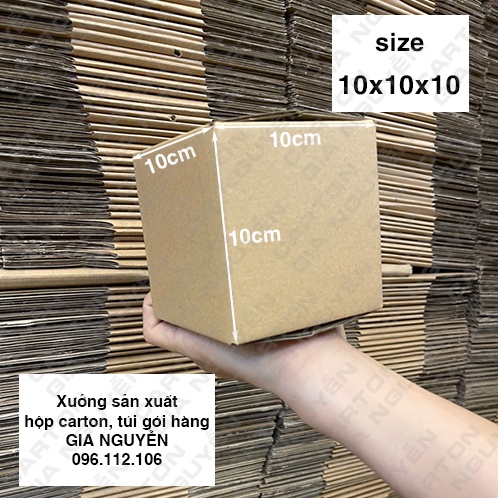 50 hộp carton 10x10x10 đóng gói lọ nước hoa, mỹ phẩm