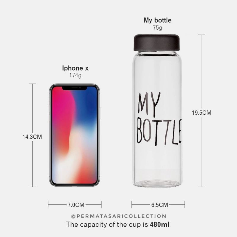 My Bottle Bình Nước Thủy Tinh Trong Suốt Không Chứa Bpa Kính