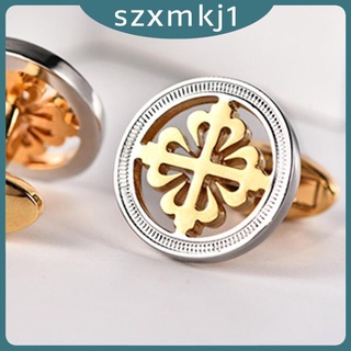 [Szxmkj1] Áo sơ mi hình tròn khuy măng sét sành điệu cho bữa tiệc cưới