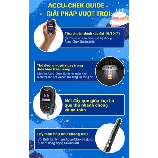 (CHÍNH HÃNG) Bộ máy đo đường huyết Accu-Chek Guide đo chỉ số đường huyết chính xác (BẢO HÀNH TRỌN ĐỜI)