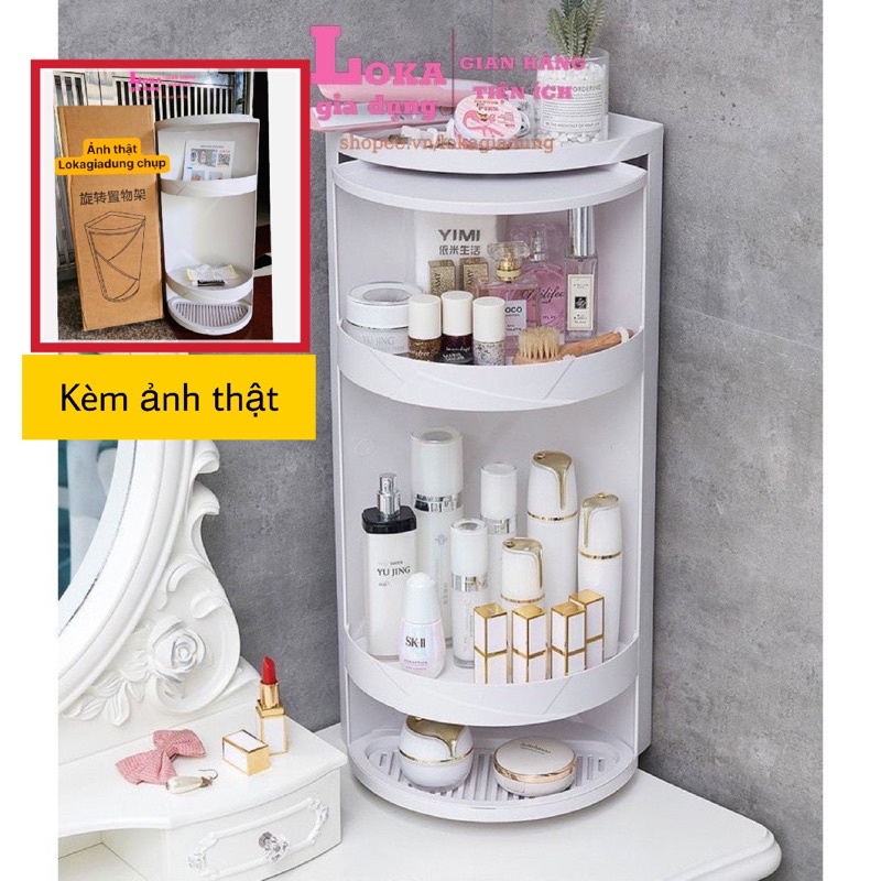 LOKA 372 Kệ Góc Nhà Tắm Xoay 360 Độ - 2 Tầng, 3 Tầng Chính Hãng, Thiết Kế Sang Trọng, Tiện Nghi