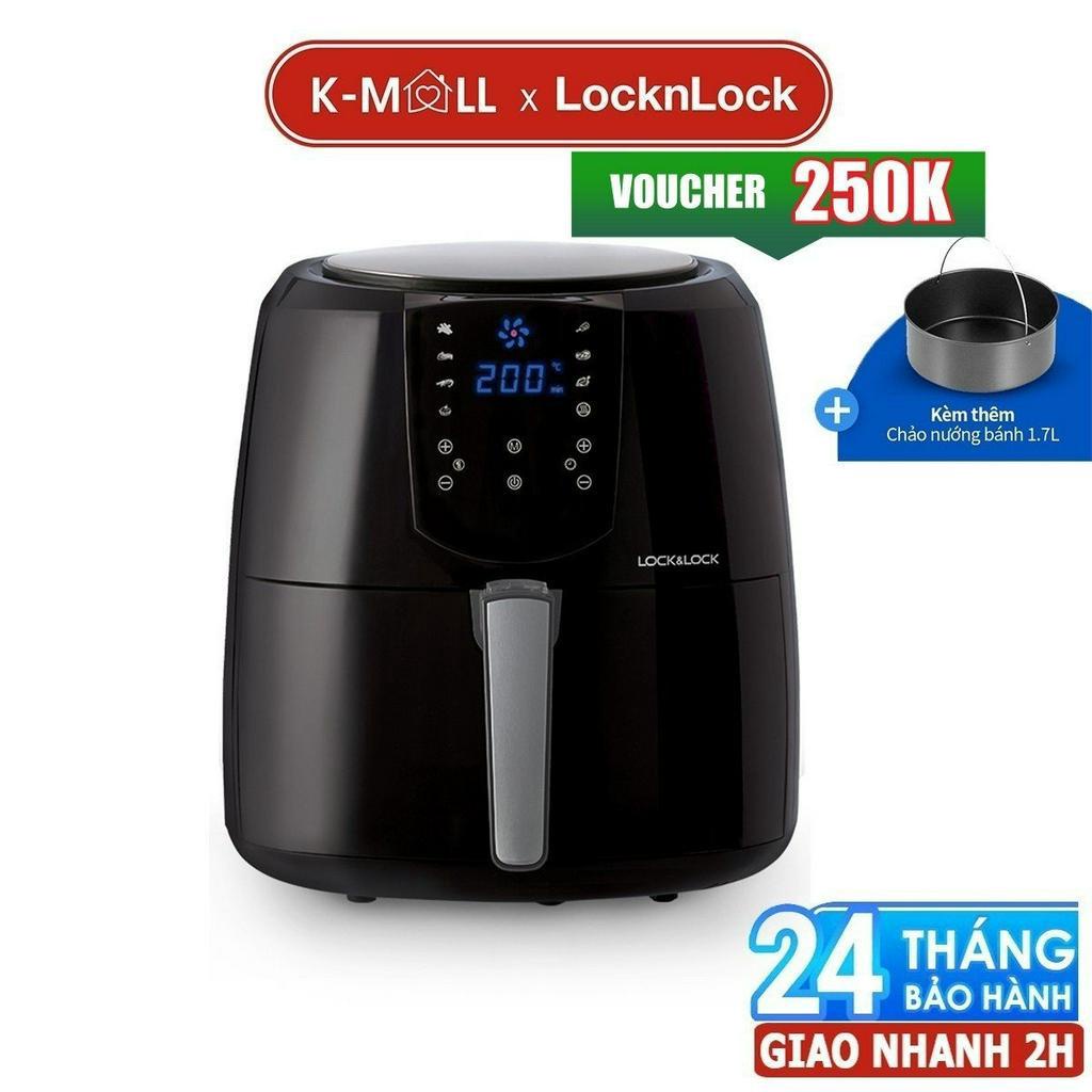 Nồi Chiên Không Dầu LocknLock Jumbo Plus Air Fryer dung tích 5.2L màu đen EJF357 - K-MALL