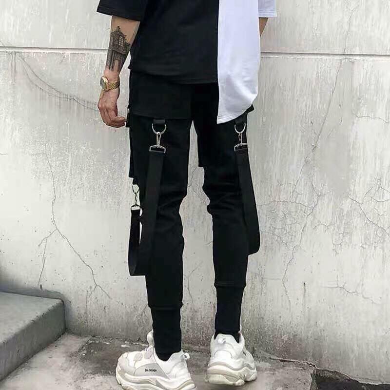 Quần Jogger Kaki Túi Hộp Nam Nữ Phối Dây Unisex Chất Dày Dặn