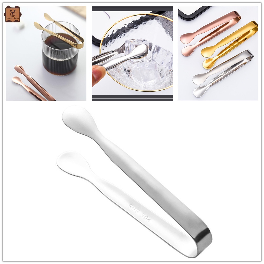 Kẹp gắp đá bằng thép không gỉ dày dặn tiện dụng cho nhà bếp