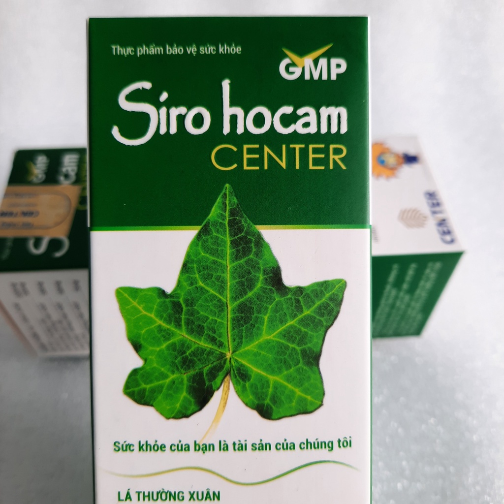 Siro ho cảm center, siro ho thảo dược cao lá thường xuân, quất, gừng