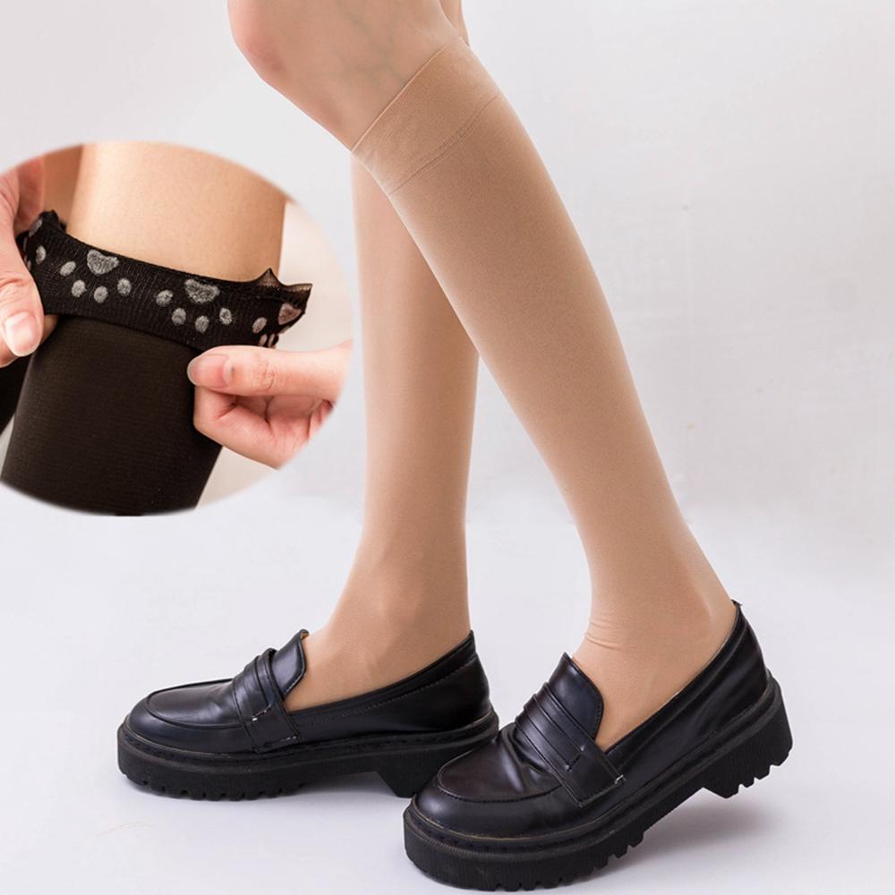 Vớ Nhung Cao Qua Gối Chống Trượt Màu Sắc Ngọt Ngào Phong Cách Lolita Nhật Bản