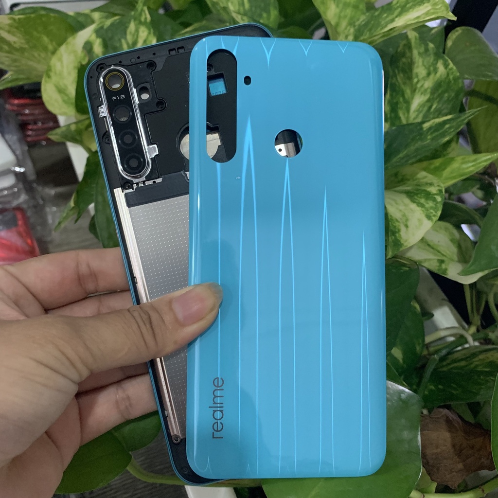 bộ vỏ Realme 6i - gồm lưng,sườn,xương,phím,kính và viền camera