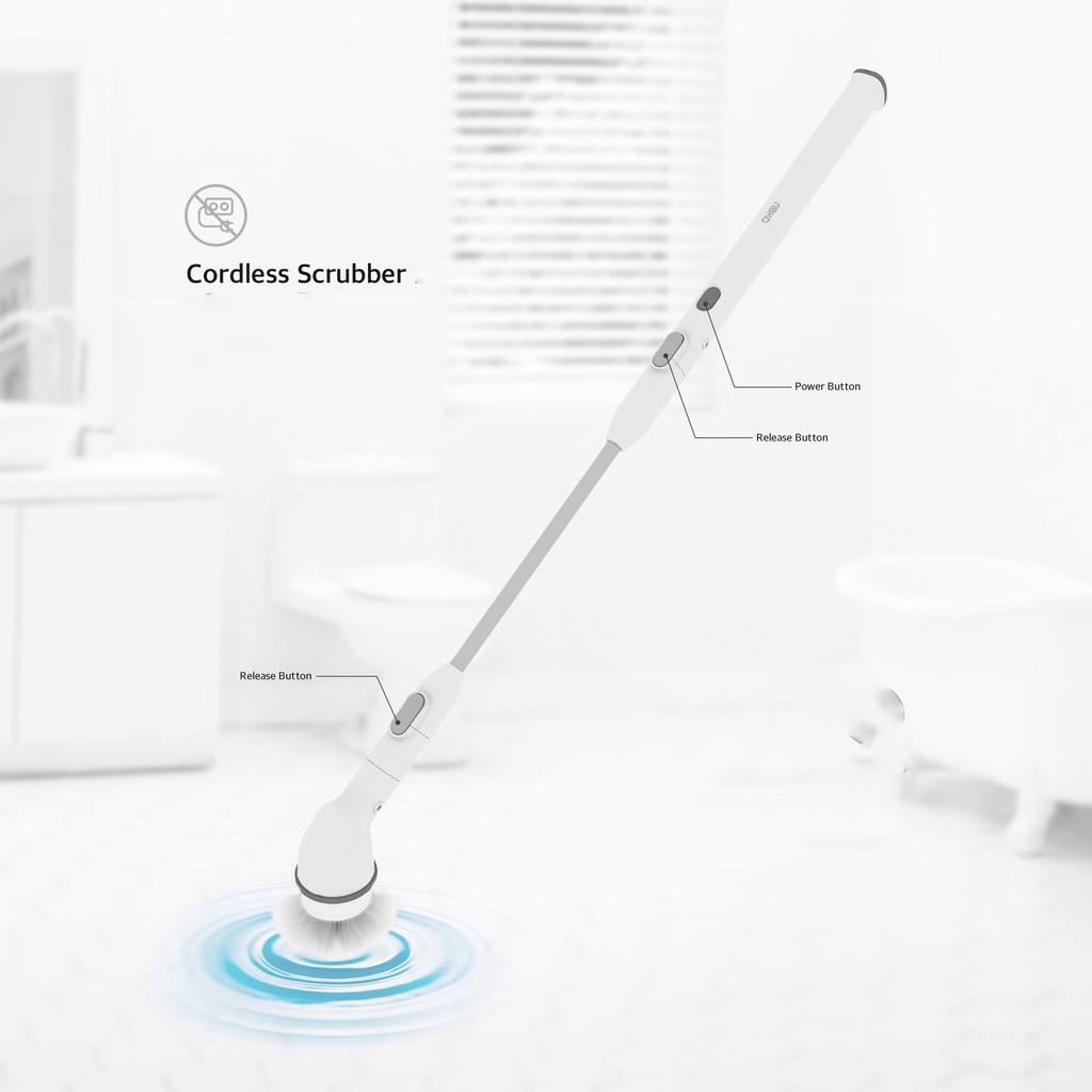 Máy cọ nhà vệ sinh bồn cầu Tự Động Ohella Neospin Scrubber - Bản nội địa Hàn Quốc - Cam kết chính hãng