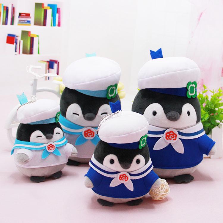 Thú Nhồi Bông Hình Chim Cánh Cụt Màu Xanh Navy Phong Cách Nhật Bản