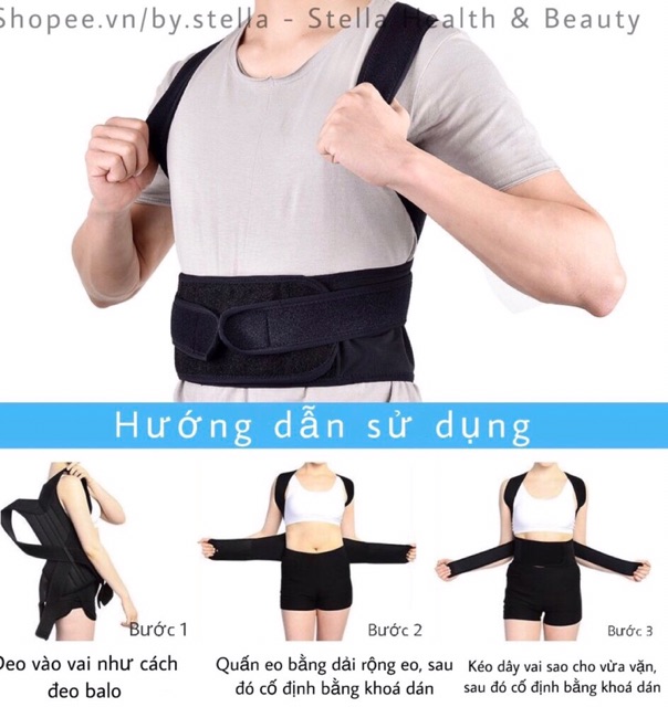 Áo Chống Gù Lưng Back Pain Hàng Cao Cấp Đai Chống Gù Lưng Back Pain (BP) Chuyên Dụng Cho Dân Văn Phòng