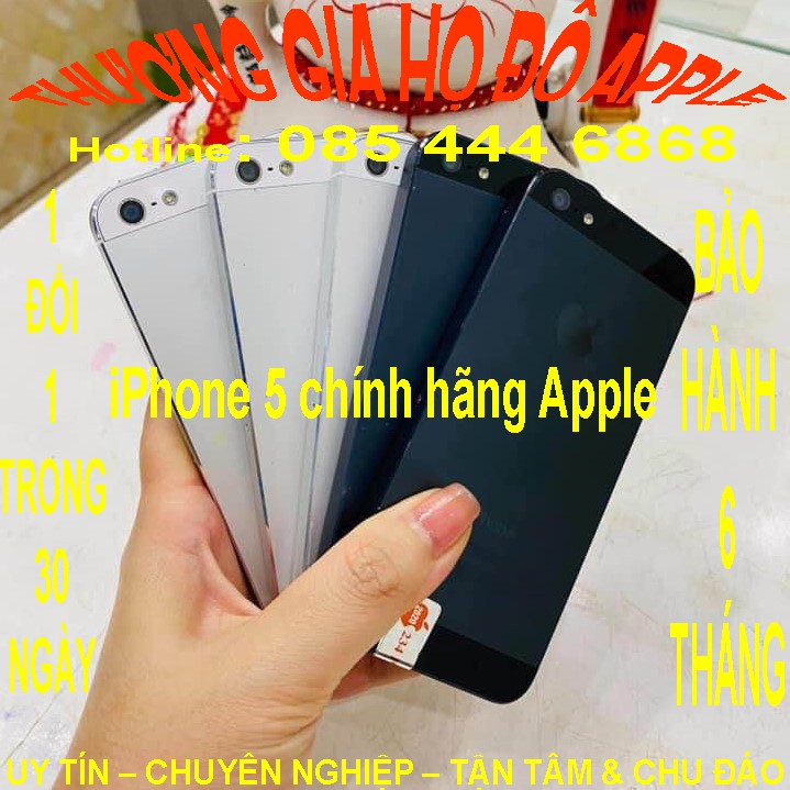 Điện thoại iPhone 5 chính hãng Apple sản xuất máy zin đẹp đủ màu sắc và bộ nhớ giao hàng toàn quốc free (nhớ dùng mã VC)