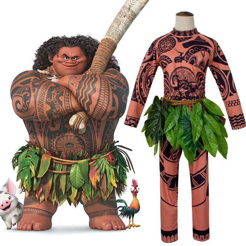 Set Đồ Hoá Trang Moana Gồm Áo Thun Và Quần Cho Người Lớn Trẻ Em