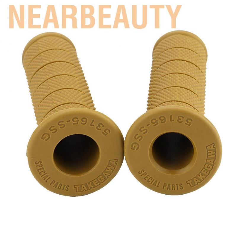 Nearbeauty 2 pcs Motorcycle Handgrip Handlebar End Cap Plug Slider Standard Bar