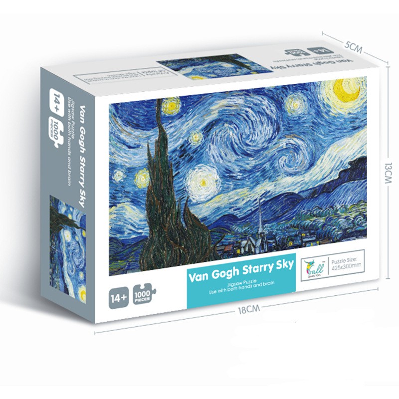 [Mã LIFETOYS1 giảm 30K đơn 99K] Bộ Tranh Ghép Xếp Hình 1000 Chi Tiết Van Gogh Starry Sky Thú Vị Cao Cấp