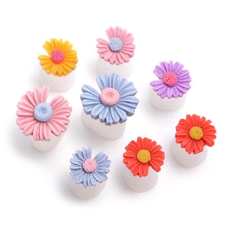 Set 8 Dụng Cụ Tách Ngón Chân Bằng Silicone Họa Tiết Hoa / Động Vật Dành Cho Salon Làm Móng
