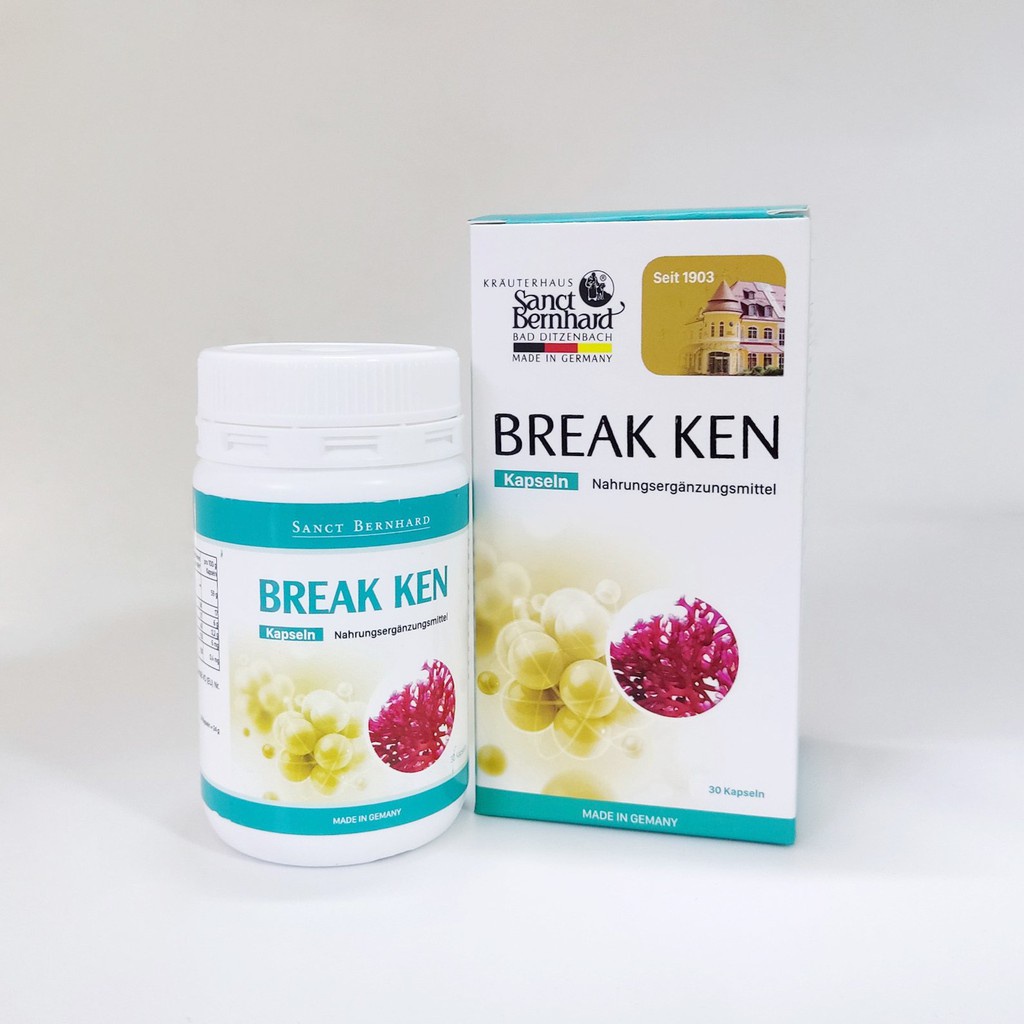 Viên uống chắc xương Canxi và Vitamin D3 Break Ken Kapseln (Hộp 30 viên) Chính hãng Sanct Bernhard Đức