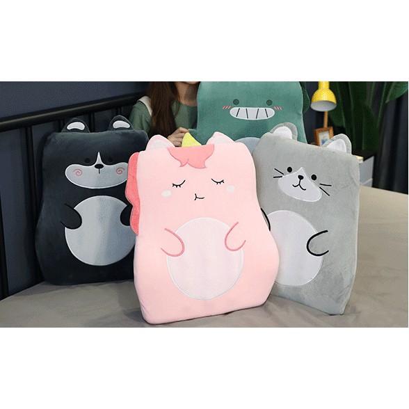 Gối tựa lưng cao su non cỡ lớn hình thú dành cho bà bầu, xe hơi, văn phòng - 45cm*40cm