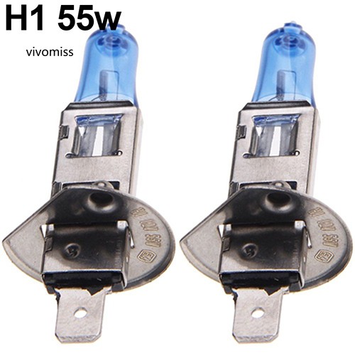 VVMS♥2Pcs H1/H4/H7 55W/100W Xenon Gas Halogen Headlight White Lamps 12V 5000K Bulbs