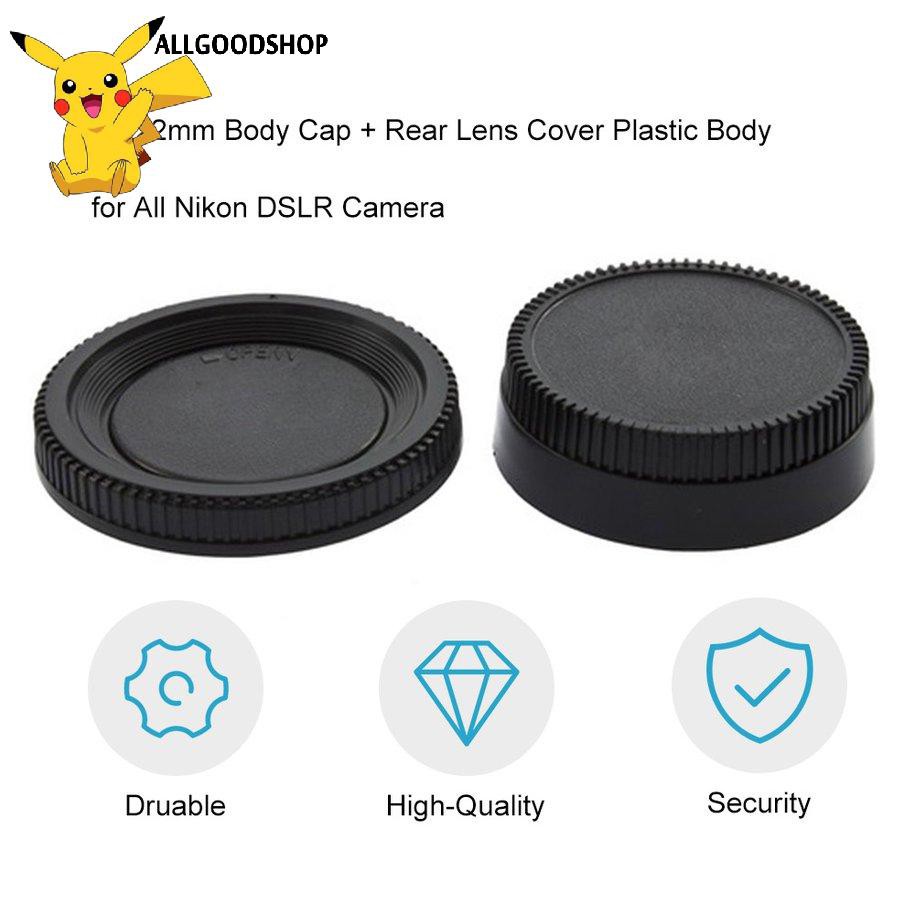 111all} 58*22mm Body Cap + Rear Lens Cover Plastic Body for All Nikon DSLR Camera