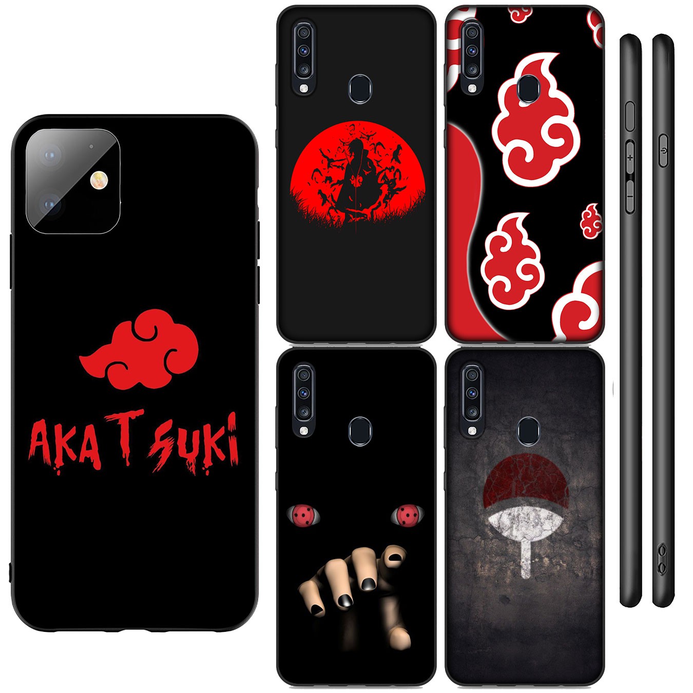 Samsung Galaxy S21 Ultra S8 Plus F62 M62 A2 A32 A52 A72 S21+ S8+ S21Plus Casing Soft Silicone Naruto Anime Sasuke Akatsuki Phone Case