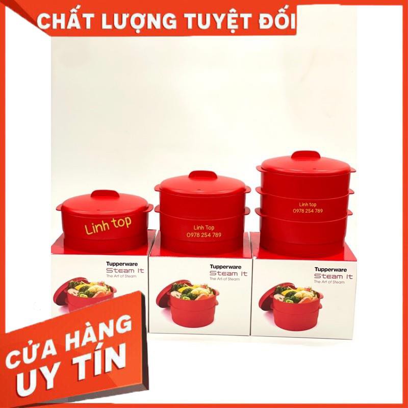 Xửng hấp 3 tầng có nắp Tupperware Paradies Xanh