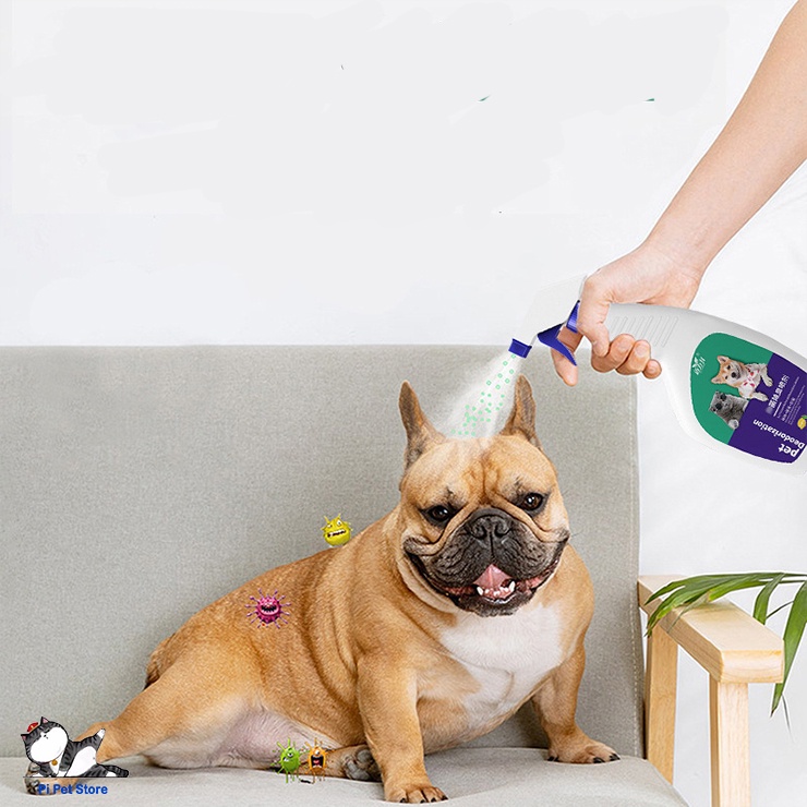 Chai Xịt khử mùi cho chó mèo hương Chanh 500ml, Xịt phòng khử khuẩn cho thú cưng khử mùi nước tiểu Daoliqi