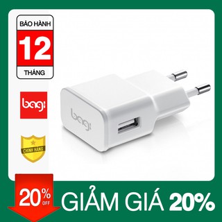 Củ Sạc 1 cổng dùng cho máy Samsung iphone 5V – 2A Bagi M52 (Trắng)