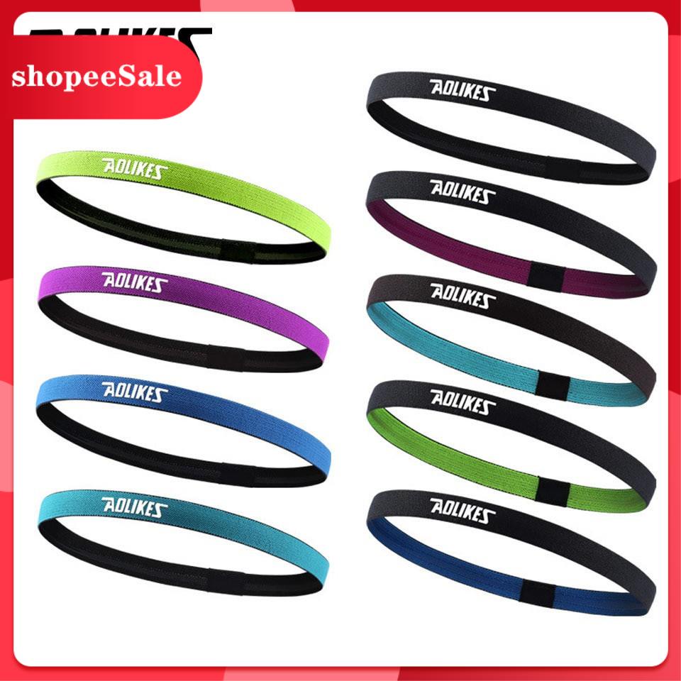Băng Trán Thể Thao Nam Nữ Chặn Thấm Mồ Hôi Đầu Cột Tóc Sport Anti-Slip Sweatband Sweatband AOLIKES TC-2101
